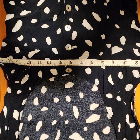 Aritzia Black and White Polka Dot Blouse - Picture 5 of 6
